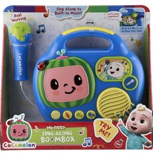 Cocomelon My First Sing-Along Toddler Boombox with Built in Microphone